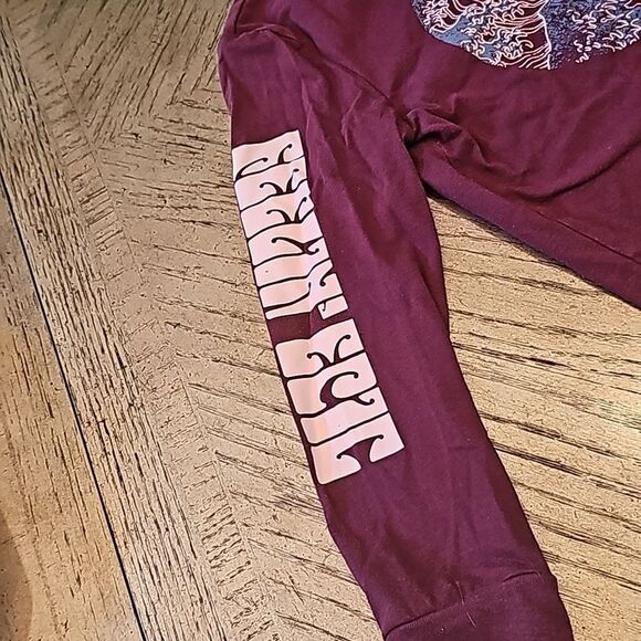 Boys burgendy long sleeve shirt size S 6/7 - Picture 2 of 10